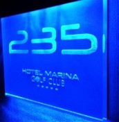 LED illuminated sign with room number